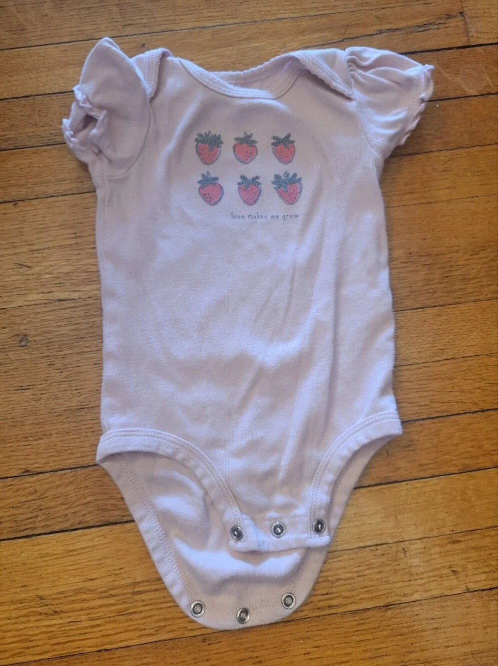 Carters 3-Piece Baby Bodysuit Set - Pink & Mint Strawberry Prints